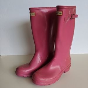 SOLD HUNTER Pink Original Kids Gloss Rain Boots